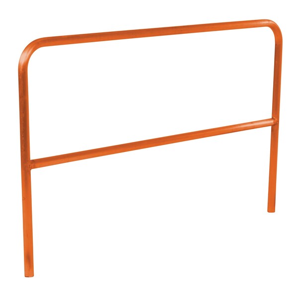 STEEL PIPE SAFETY RAILING 72 IN LENGTH ORANGE